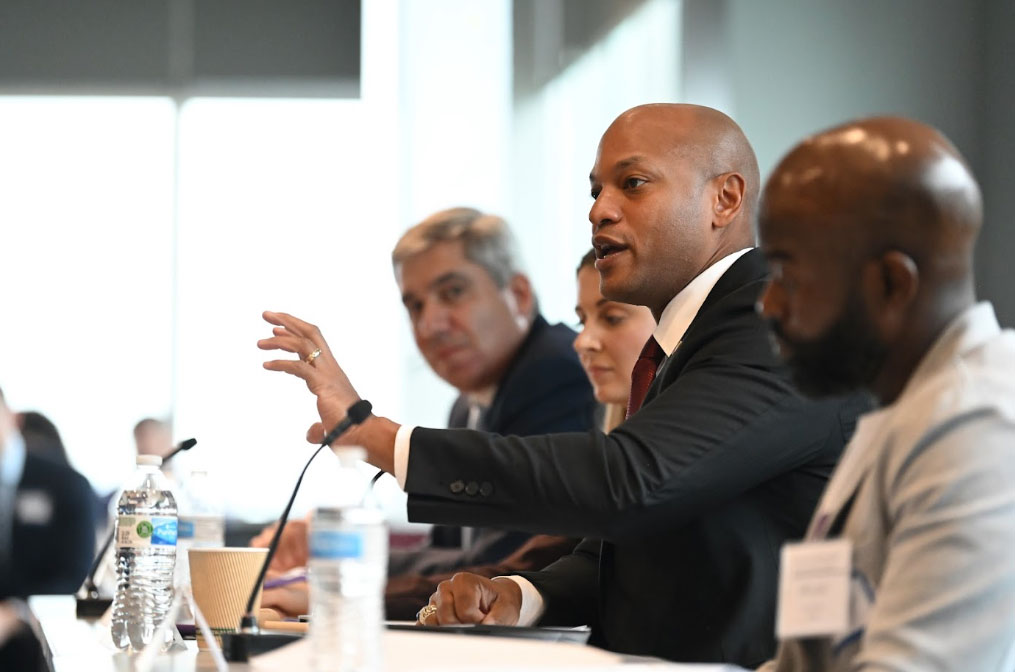 Governor Wes Moore talking during a Governor's Workforce Development Board (GWDB) Meeting